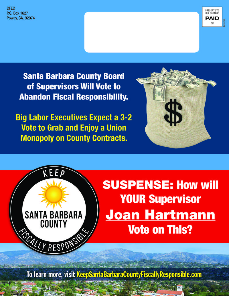 Santa Barbara County Board of Supervisors - Vote NO on Project Labor Agreement - Back